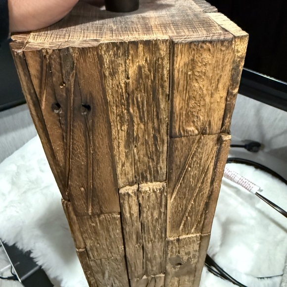 Rustic Wooden Table Lamp - Picture 8 of 8